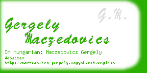 gergely maczedovics business card